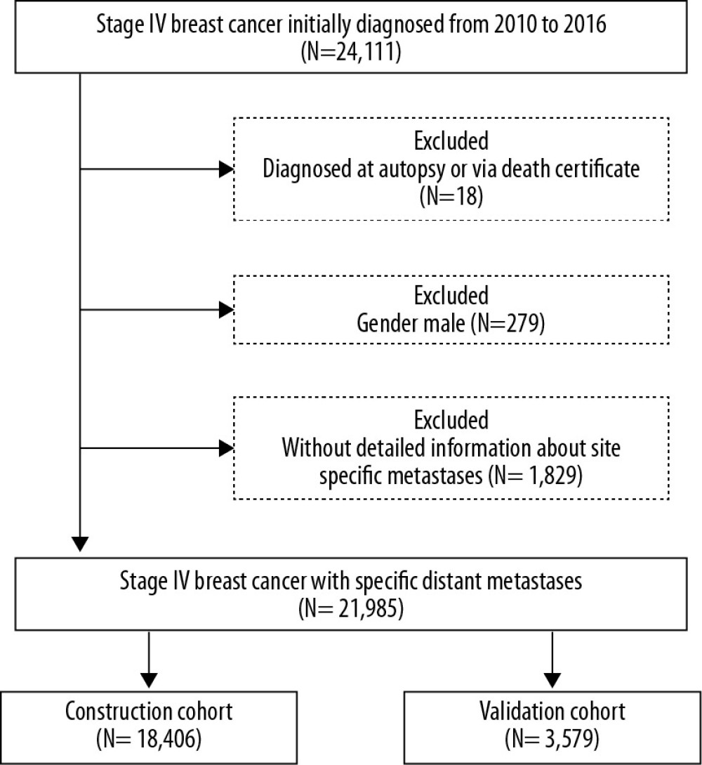 Selection procedure for patients with stage IV breast cancer.