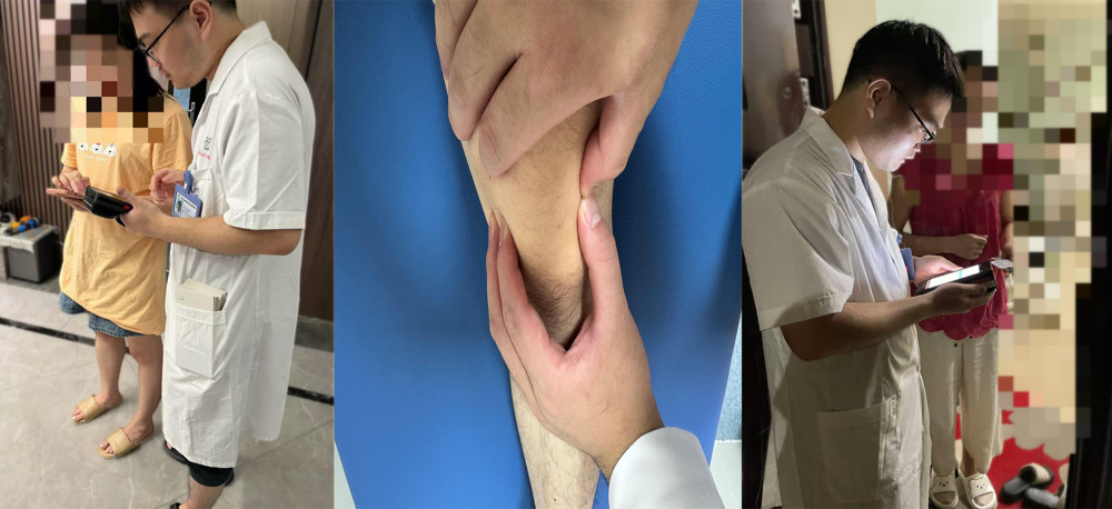Community follow-up of elderly patients with chronic knee osteoarthritis. (The doctor in the picture is one of the authors of this article).
