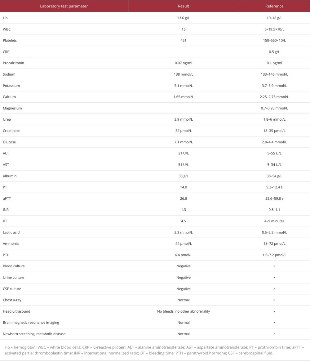 Comprehensive laboratory parameters obtained upon the patient’s admission. Values are presented alongside their respective reference intervals to highlight any clinically pertinent anomalies. Notably, deviations from the norm may signal underlying pathophysiological processes.