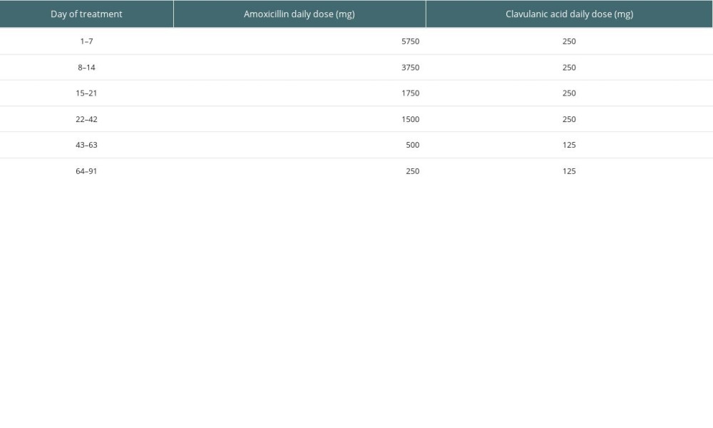 Treatment dosing schedule.